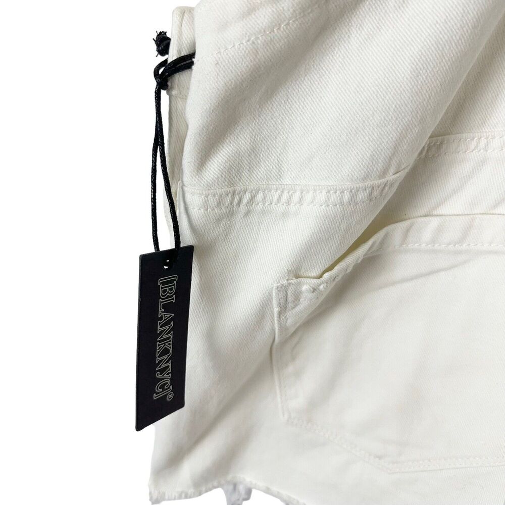 NWOT [BLANKNYC] Shortall White Denim Shorts Cut Off Shortalls - Picture 3 of 7
